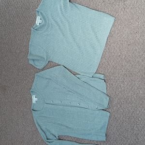 2 pc Gray Sweater Set